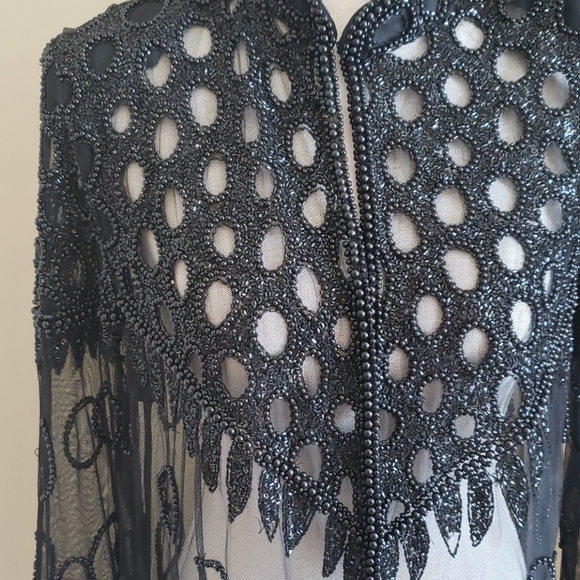 VTG long, beaded evening jacket - Picture 2 of 8
